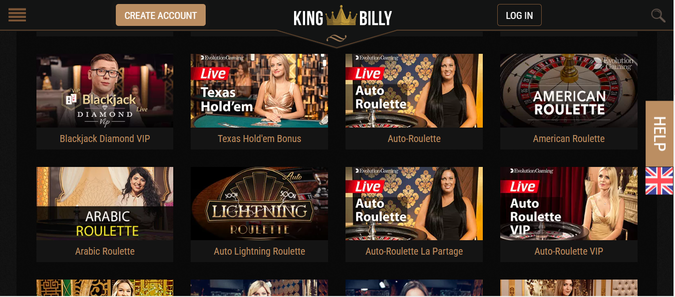 KingBilly Online Casino